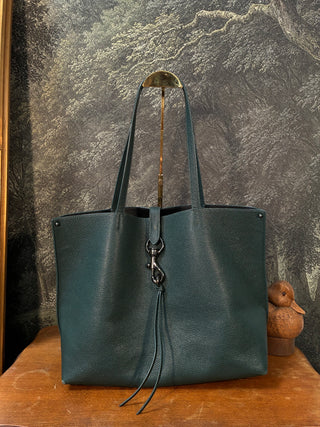 Rebecca Minkoff Dark Green Leather Tote Bag 7.28.26