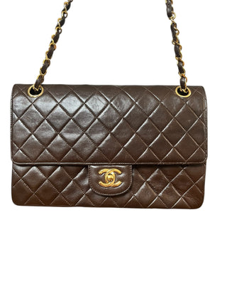 Chanel Brown Lambskin Flap with Gold Hardware