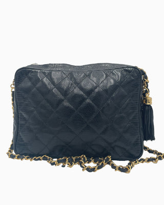 Chanel Vintage Tassel Camera Bag Lizard