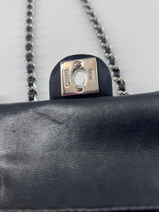 Chanel Chocolate Bar Flap Bag Quilted Satin