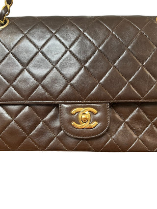 Chanel Brown Lambskin Flap with Gold Hardware
