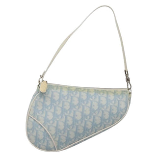 Christian Dior Vintage Saddle Bag Diorissimo Canvas