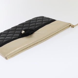 Chanel Pearl O Case Clutch Quilted Lambskin and Calfskin