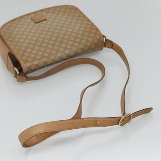 Celine Vintage Macadam Shoulder Bag Canvas and Leather