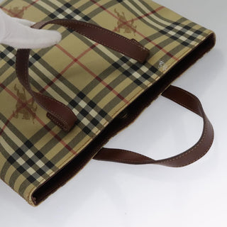 Burberry Top Handle Tote Haymarket Coated Canvas