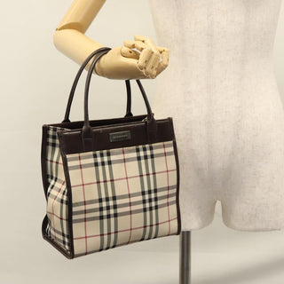 Burberry Nova Check Tote Canvas and Leather