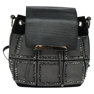 Christian Louboutin Lucky L Convertible Backpack Spiked Leather and Suede