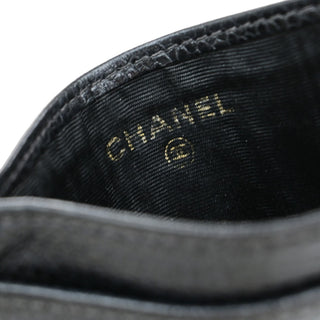 Chanel Logo CC Card case Grained  Leather