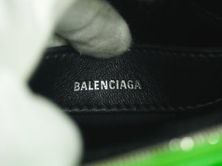 Balenciaga Logo Ville Bag Crocodile Embossed Leather