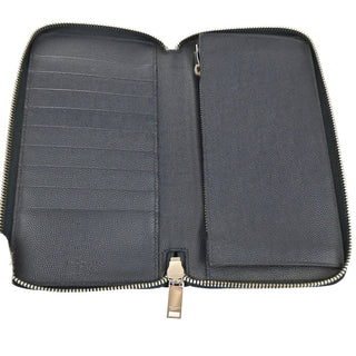 Saint Laurent Classic Zip Around Organizer Wallet Leather