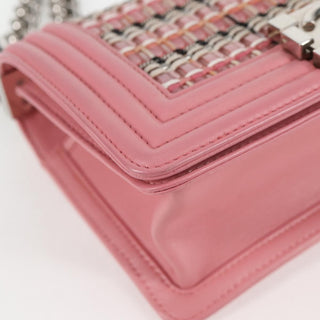 Chanel Boy Flap Bag Woven PVC with Lambskin