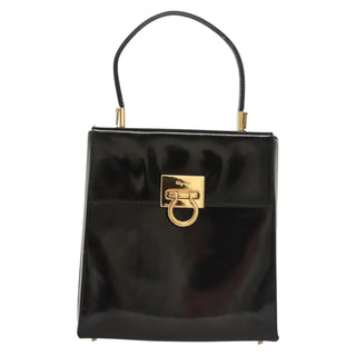 Salvatore Ferragamo Gancini Convertible Top Handle Bag Patent Leather