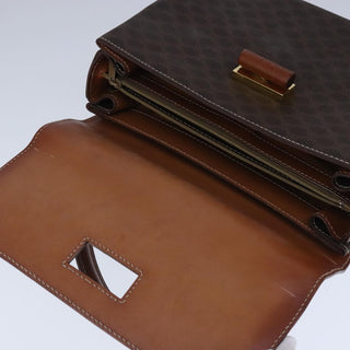 Celine Vintage Convertible Top Handle Bag Macadam Coated Canvas