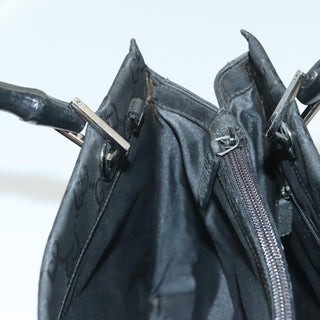 Gucci Vintage Bamboo Handle Tote GG Nylon