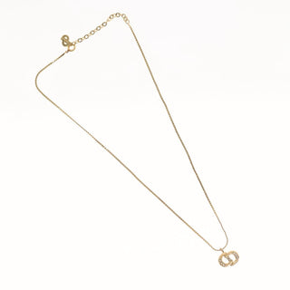Christian Dior CD Pendant Necklace Gold-plated