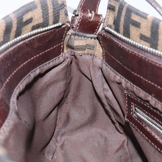 Fendi Vintage Pocket Shoulder Bag Zucca Canvas