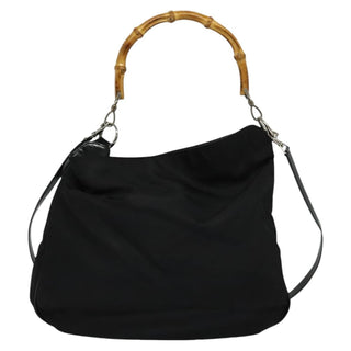 Gucci Vintage Bamboo Shoulder Bag Nylon