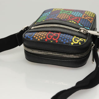Gucci Front Zip Messenger Bag Psychedelic Print GG Coated Canvas
