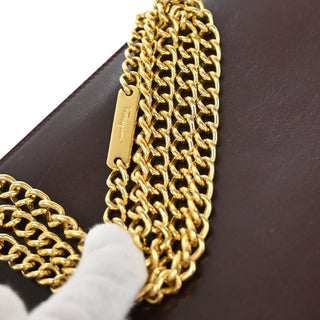 Salvatore Ferragamo Gancini Chain Shoulder bag Leather