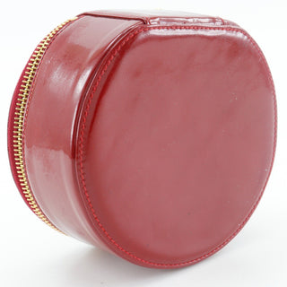 Chanel Vintage Timeless Round Jewelry Case Patent Leather