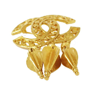 Chanel Vintage CC Fringe Brooch Metal