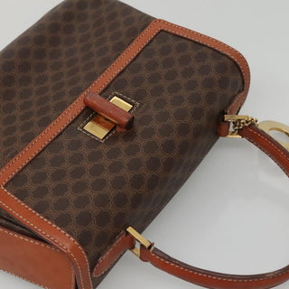 Celine Vintage Convertible Top Handle Bag Macadam Coated Canvas