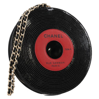 Chanel Record Wristlet Stitched Patent