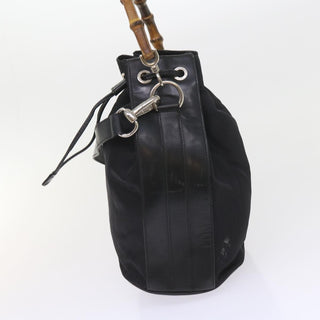 Gucci Vintage Bamboo Shoulder Bag Nylon