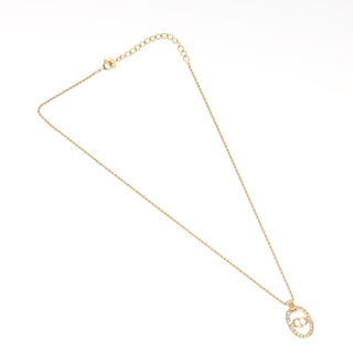 Christian Dior CD Pendant Necklace Gold-plated