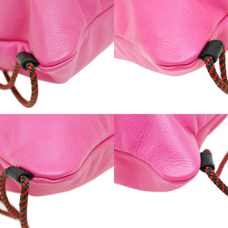 Gucci Logo Drawstring Backpack Printed Leather