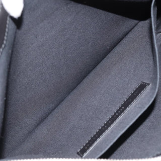 Balenciaga Navy Zip Pouch Canvas and Leather