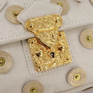 Louis Vuitton Polka Dot Panama Bowly Handbag Embellished Canvas