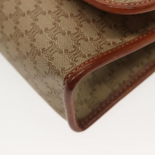 Celine Vintage Macadam Shoulder Bag Canvas and Leather