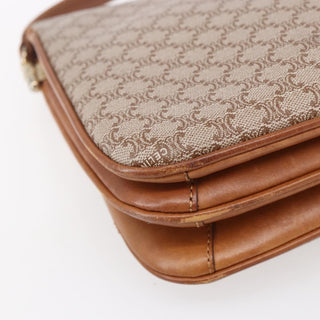 Celine Vintage Macadam Shoulder Bag Canvas and Leather