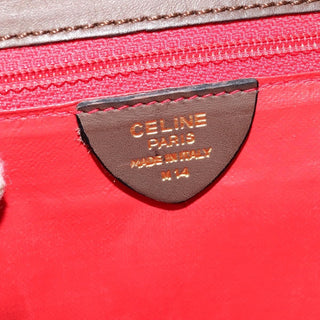 Celine Circle logo Suede and Leather
