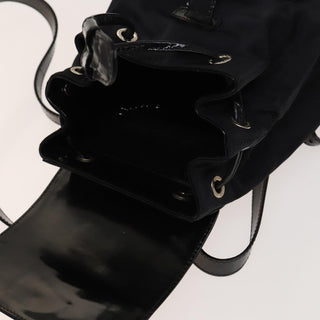 Gucci Vintage Bamboo Backpack Canvas and Leather