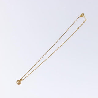 Christian Dior CD Round Pendant Necklace Metal