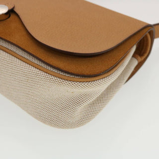 Hermes Colorado Handbag Leather and Toile