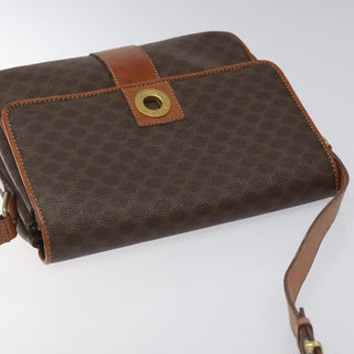 Celine Vintage Macadam Shoulder Bag Canvas and Leather