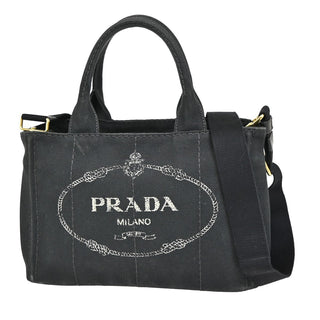 Prada Canapa Convertible Tote Canvas