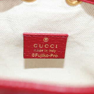 Gucci Doraemon Bucket Bag Printed Mini GG Coated Canvas