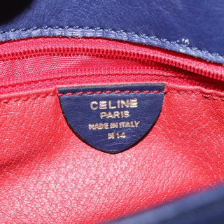 Celine Vintage Circle Logo Crossbody Bag Leather