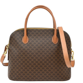 Celine Vintage Macadam Shoulder Bag Canvas