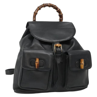 Gucci Vintage Bamboo Backpack Leather
