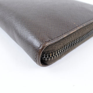 Prada Zip Organizer Wallet Leather