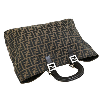 Fendi Vintage FF Handle Tote Zucca Canvas
