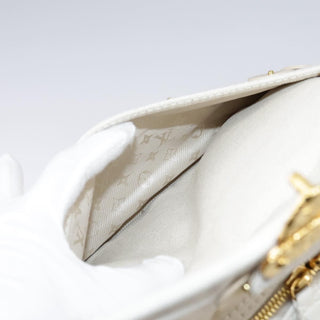 Louis Vuitton Polka Dot Panama Bowly Handbag Embellished Canvas