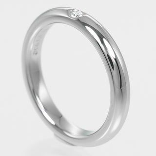 Tiffany & Co. Elsa Peretti 1 Diamond Stacking Band Ring 950 Platinum with Diamond