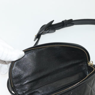 Chanel Zip Around Belt Bag Quilted Caviar