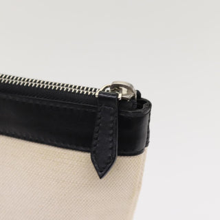 Balenciaga Navy Zip Pouch Canvas and Leather